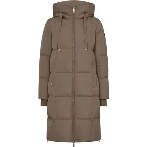 Langer Daunenmantel Jacke Pine Bark , Damen, Größe: 2XL - MOS MOSH - Modalova