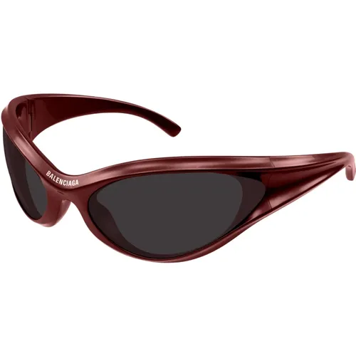 Rote Sonnenbrille, vielseitig und stilvoll,Schwarze Bb0317S Sonnenbrille - Balenciaga - Modalova