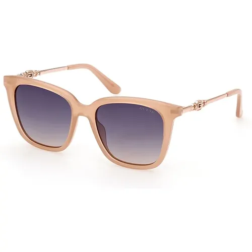 Beige Brilliance Gradient Sunglasses , female, Sizes: 53 MM - Guess - Modalova