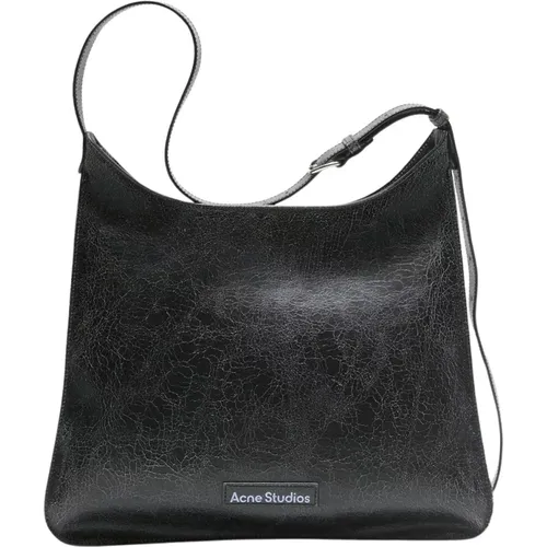 Schwarze Leder-Schultertasche - Acne Studios - Modalova