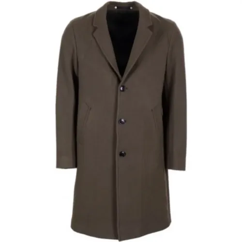 Navy Wool Overcoat , male, Sizes: L - PS By Paul Smith - Modalova