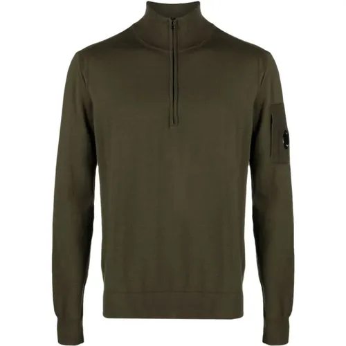 Polo collar sweatshirt , male, Sizes: M, 3XL - C.P. Company - Modalova