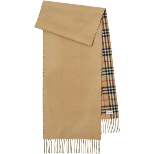 Reversible Cashmere Scarf with Check , male, Sizes: ONE SIZE - Burberry - Modalova