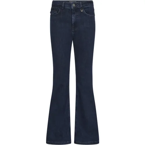 High-waisted 70's style jeans with heart detail , female, Sizes: W28, W31, W32, W27, W29 - MOS MOSH - Modalova