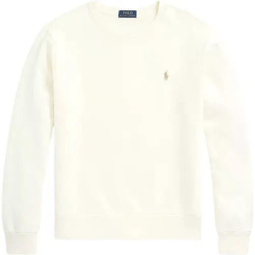 Vintage Loopback Fleece Sweatshirt Cream , male, Sizes: M - Ralph Lauren - Modalova