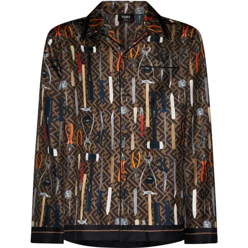 Stylish Shirts Collection , male, Sizes: L - Fendi - Modalova