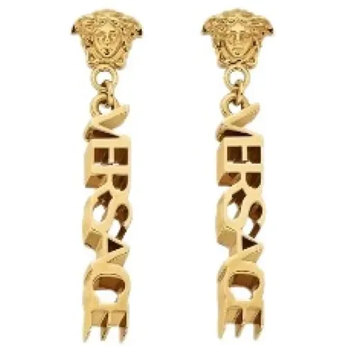 Golden Earrings , female, Sizes: ONE SIZE - Versace - Modalova