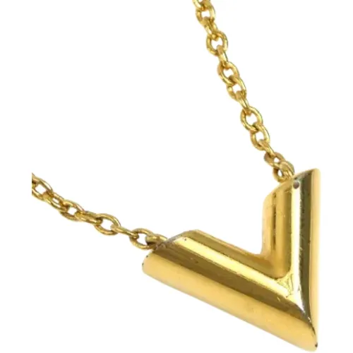 Pre-owned Gold necklaces , female, Sizes: ONE SIZE - Louis Vuitton Vintage - Modalova