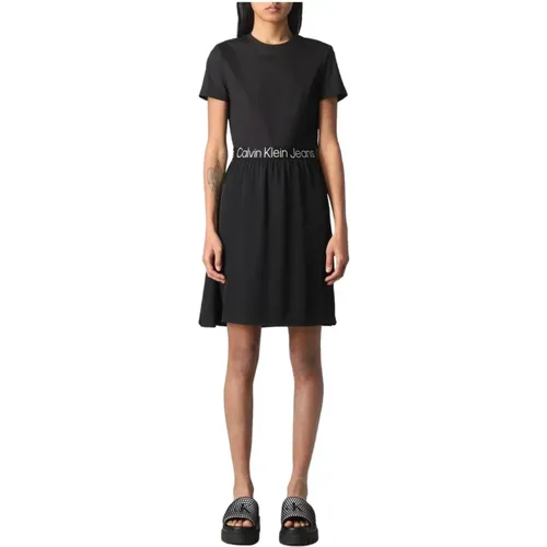 Elegant Sporty Logo Dress , female, Sizes: M, XS - Calvin Klein - Modalova