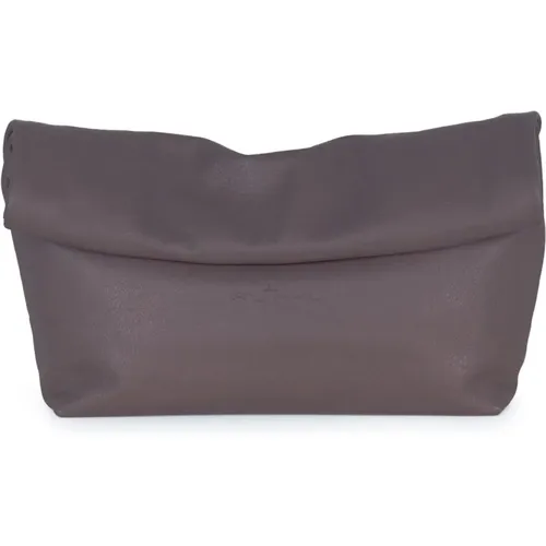 Delhi, large mink leather clutch , female, Sizes: ONE SIZE - Cortana - Modalova