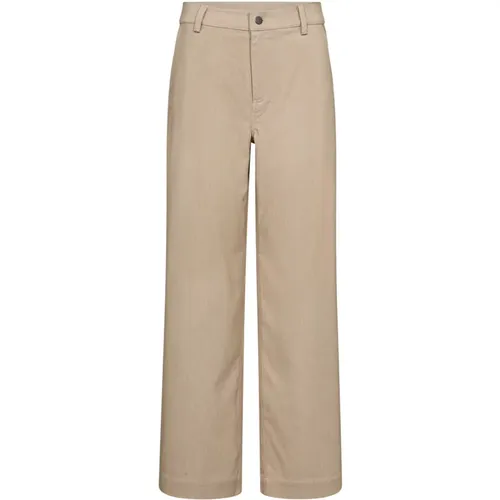 Straight-leg Sneakscc Pants in Bone , female, Sizes: S, L, M, XL - Co'Couture - Modalova