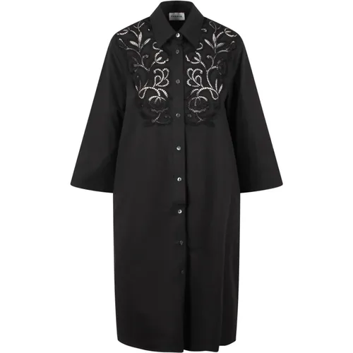 Embroidered Shirt Dress , female, Sizes: S, L - P.a.r.o.s.h. - Modalova