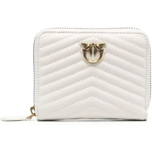 White Zip Around Wallet Elegance , female, Sizes: ONE SIZE - pinko - Modalova