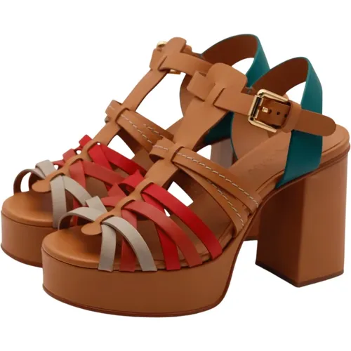 Multicolored High Heel Sandals , female, Sizes: 8 UK, 4 1/2 UK, 5 1/2 UK, 4 UK - See by Chloé - Modalova