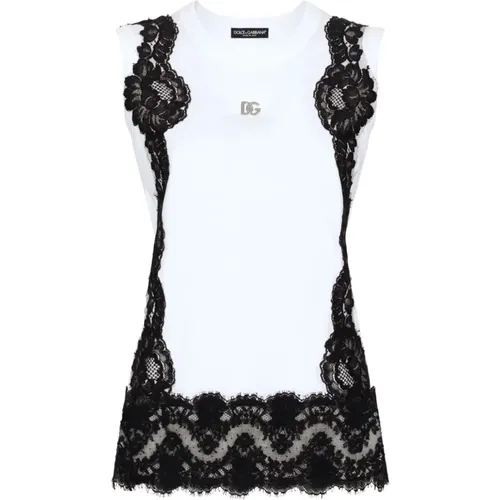 Stylish T-Shirt , female, Sizes: L, S, M - Dolce & Gabbana - Modalova