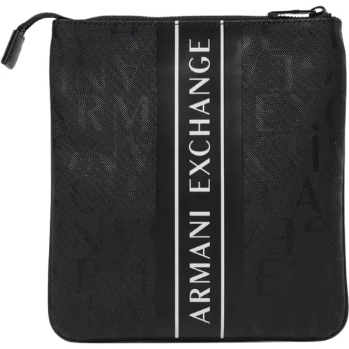 Schwarze Taschen für Stilvolles Aussehen,Casual Umhängetasche mit Logo-Detailing - Armani Exchange - Modalova