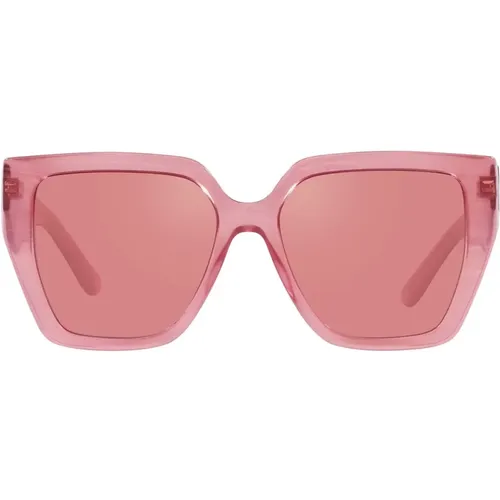 Square Oversized Sunglasses with Metal Logo , female, Sizes: 55 MM - Dolce & Gabbana - Modalova