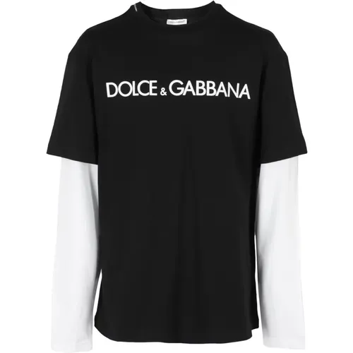 Langarm T-Shirt Casual Stil - Dolce & Gabbana - Modalova