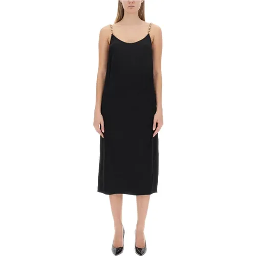 Midi Kleid mit Logoträgern , Damen, Größe: M - Michael Kors - Modalova