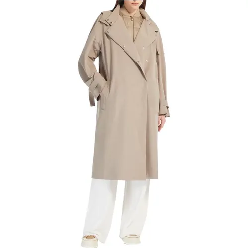 Beiger Carter Trenchcoat mit Abnehmbarer Weste , Damen, Größe: XS - Max Mara - Modalova