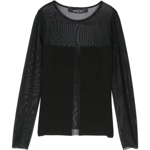 Schwarzes Top Aw24 Federica Tosi - Federica Tosi - Modalova