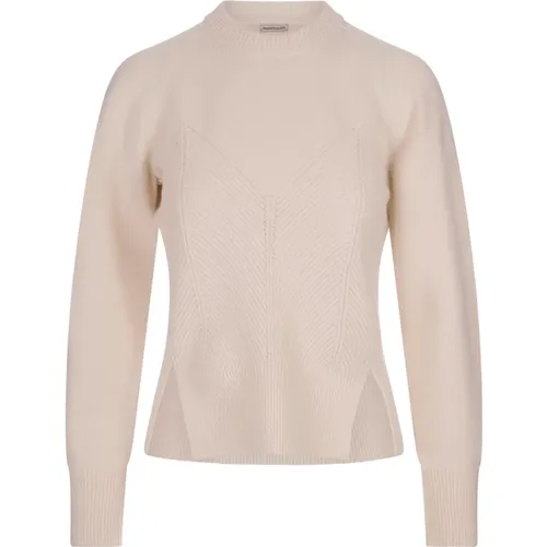 Wool Cashmere Sweater Ribbed Detail , female, Sizes: M, S, L - alexander mcqueen - Modalova