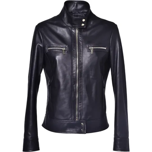 Jacket in nappa leather , female, Sizes: L, M, S - Baldinini - Modalova