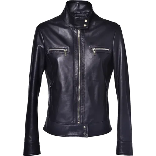 Jacket in nappa leather , female, Sizes: S - Baldinini - Modalova