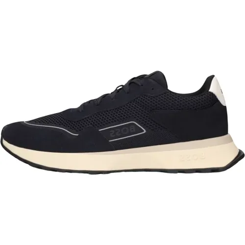 Blaue Low-Top Sneakers Jonah_runn , Herren, Größe: 43 EU - Hugo Boss - Modalova