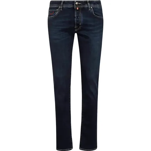 Slim Fit Dark Denim Jeans , male, Sizes: W42 - Jacob Cohën - Modalova