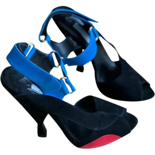 Pre-owned Suede sandals , female, Sizes: 6 1/2 UK - Prada Vintage - Modalova