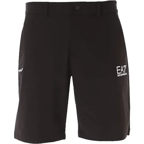 Zip Closure Fabric Shorts , male, Sizes: L, S - Emporio Armani EA7 - Modalova