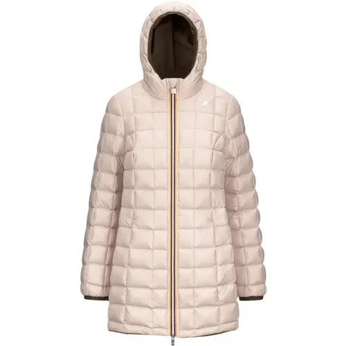 Thermo Doppel Wasserdichte Jacke,Thermo Doppel Mantel,Wendbare Stepp-Thermojacke mit Kapuze - K-way - Modalova