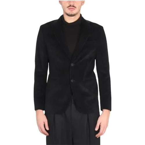 Velvet Jacket with Revers a Lancia , male, Sizes: XL, 2XL - Tonello - Modalova