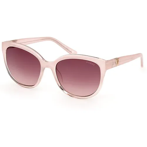 Stilvolle Sonnenbrille in und Burgund , Damen, Größe: 56 MM - Guess - Modalova
