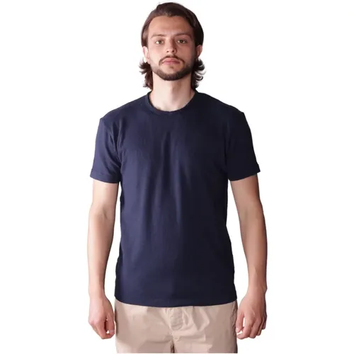 Cotton Linen Linen T-Shirt Cut cutting , male, Sizes: S - Mauro Grifoni - Modalova