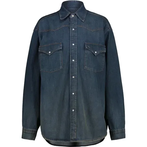 Denim shirt , female, Sizes: XL, L - Maison Margiela - Modalova