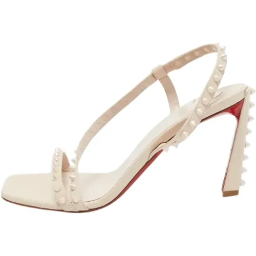 Pre-owned Leather sandals , female, Sizes: 4 1/2 UK - Christian Louboutin Pre-owned - Modalova