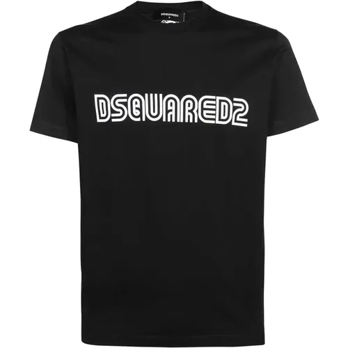 Bedrucktes Crew-neck T-Shirt , Herren, Größe: S - Dsquared2 - Modalova