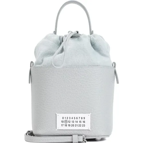 Leather Bucket Shoulder Bag , female, Sizes: ONE SIZE - Maison Margiela - Modalova