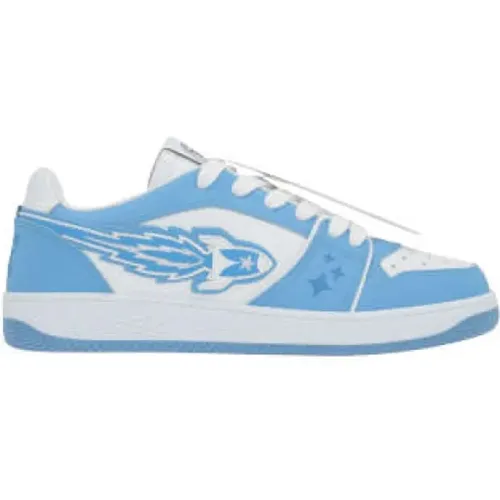 Low-top Leather Sneakers with Rocket Logo and Star Embroidery , male, Sizes: 6 UK - Enterprise Japan - Modalova