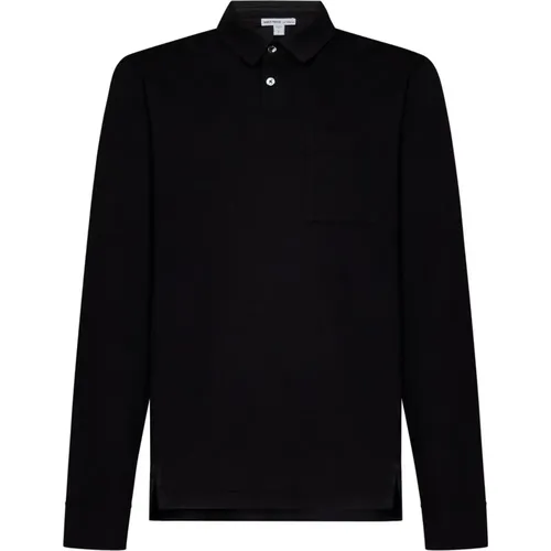 Polo Shirt with Long Sleeves , male, Sizes: L, M, XL - James Perse - Modalova