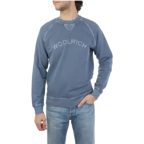 Varsity Crewneck Sweatshirt , male, Sizes: L, M, 2XL, S - Woolrich - Modalova