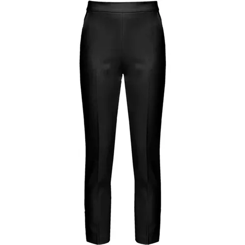 Schwarze Straight Leg Hose , Damen, Größe: XS - pinko - Modalova