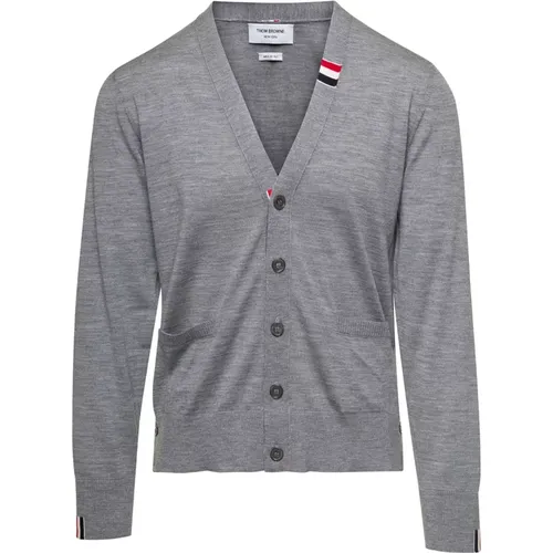 Cardigan Grey , male, Sizes: XL, L - Thom Browne - Modalova