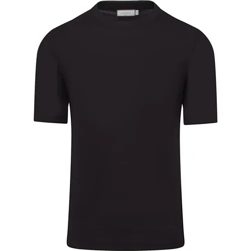 Luxury Short Sleeve T-shirt , male, Sizes: 5XL, 2XL, 6XL, 4XL, 3XL, XL, L, M - Canali - Modalova