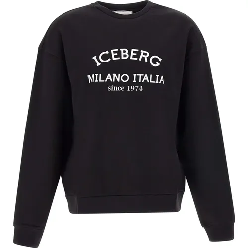 Mens Cotton Sweatshirt , male, Sizes: L, XL, M - Iceberg - Modalova