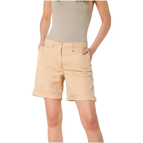 Curvy Chino Bermuda Shorts mit Blumendetails - Mason's - Modalova