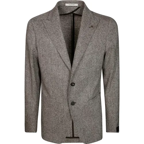 Single-Breasted Lancia Jacket , male, Sizes: L - Tagliatore - Modalova