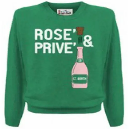 Cashmere Jacquard Crewneck Sweater Rosè Privè , male, Sizes: S - MC2 Saint Barth - Modalova